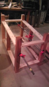 Frame clamped